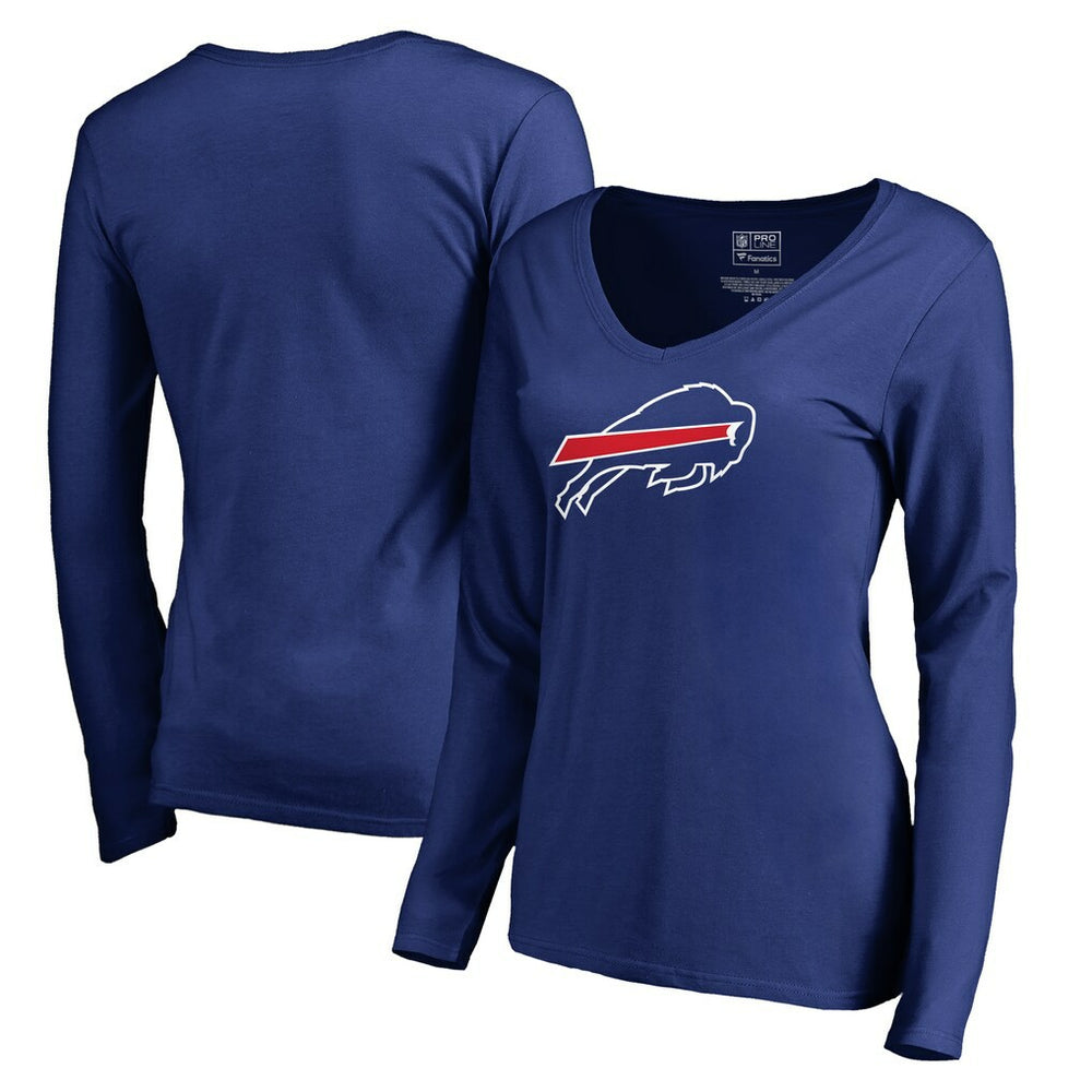 Buffalo Bills Women's Primary Logo V-Neck Long-Sleeve T-Shirt