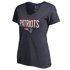 New England Patriots Women's Nostalgia V-Neck T-Shirt