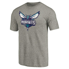 Charlotte Hornets Distressed Team Logo Tri-Blend T-Shirt New