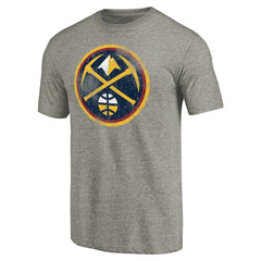 Denver Nuggets Distressed Team Logo Tri-Blend T-Shirt sale New