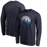 Minnesota Timberwolves Gradient Logo Long Sleeve T-Shirt On Sale