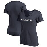 Seattle Seahawks Women's Wordmark V-Neck T-Shirt