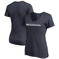 Seattle Seahawks Women's Wordmark V-Neck T-Shirt