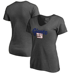 New York Giants Women's Freehand V-Neck T-Shirt