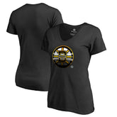 Boston Bruins Women's Midnight Mascot V-Neck T-Shirt For Sale