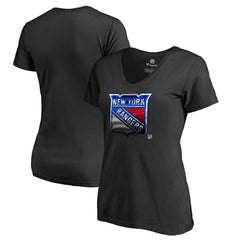 New York Rangers Women's Midnight Mascot V-Neck T-Shirt Discount