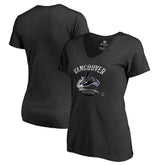 Vancouver Canucks Women's Midnight Mascot V-Neck T-Shirt Outlet