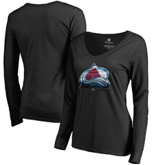 Colorado Avalanche Women's Midnight Mascot Long Sleeve V-Neck T-Shirt Discount