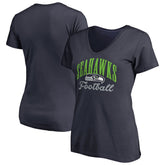 Seattle Seahawks Women's Victory Script V-Neck T-Shirt