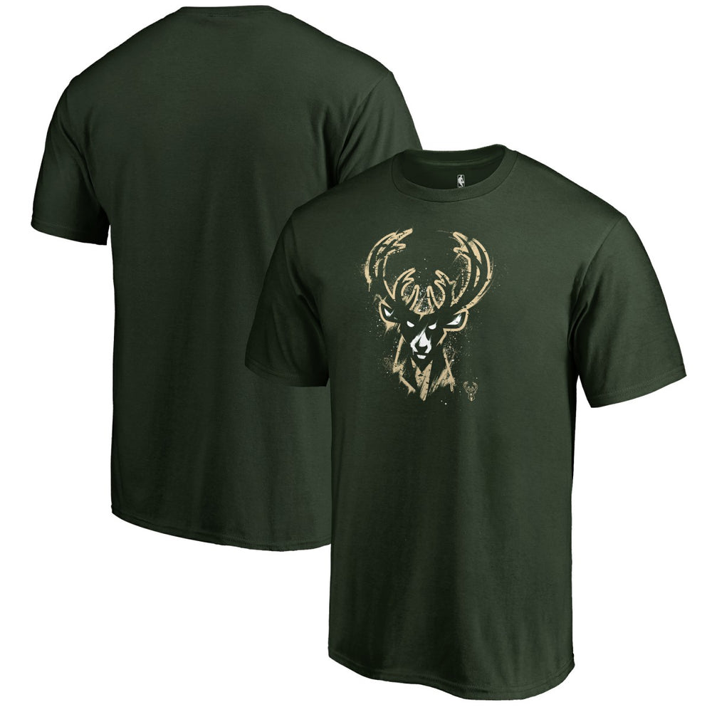 Milwaukee Bucks Splatter Logo T-Shirt Discount