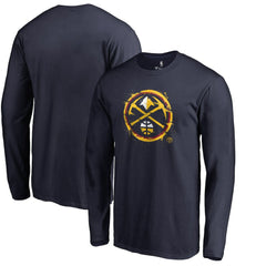 Denver Nuggets Splatter Logo Long Sleeve T-Shirt sale Outlet