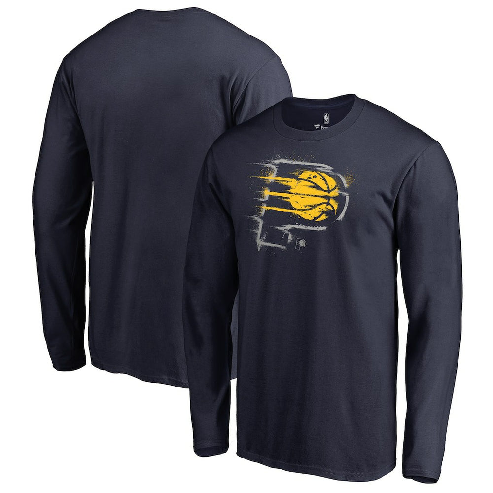 Indiana Pacers Splatter Logo Long Sleeve T-Shirt For Sale