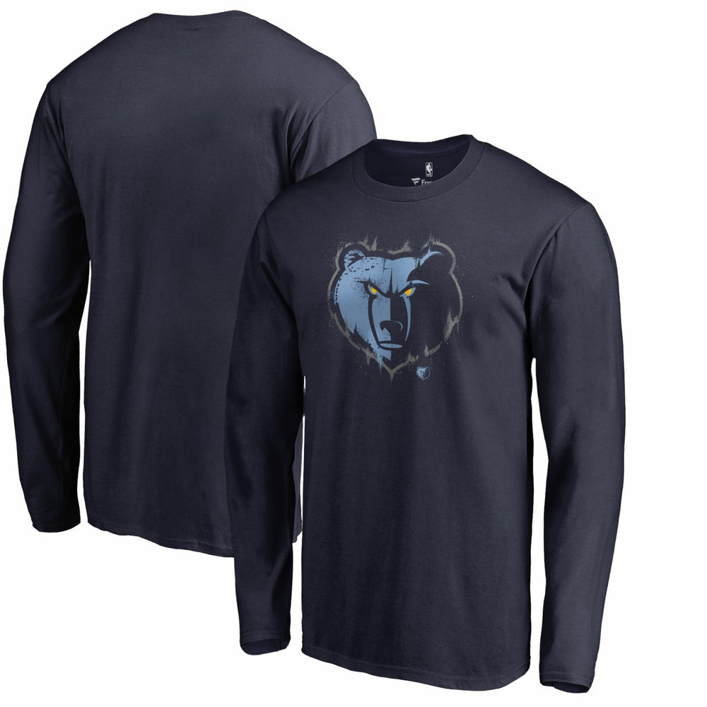 Memphis Grizzlies Splatter Logo Long Sleeve T-Shirt For Sale
