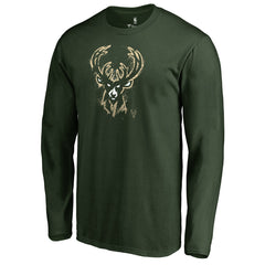 Milwaukee Bucks Splatter Logo Long Sleeve T-Shirt On Sale