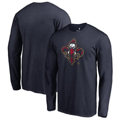 New Orleans Pelicans Splatter Logo Long Sleeve T-Shirt Discount