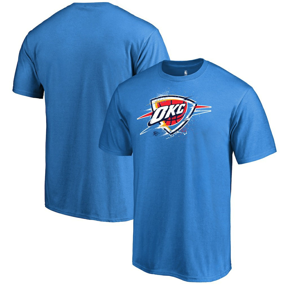 Oklahoma City Thunder Splatter Logo T-Shirt Outlet