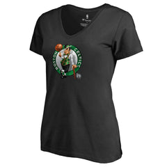 Boston Celtics Women's Midnight Mascot V-Neck T-Shirt On Sale