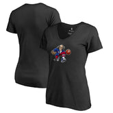 Philadelphia 76ers Women's Midnight Mascot V-Neck T-Shirt On Sale