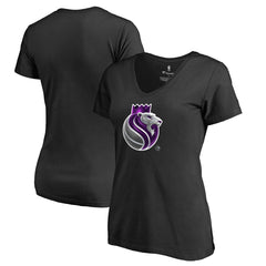 Sacramento Kings Women's Midnight Mascot V-Neck T-Shirt New