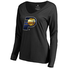 Indiana Pacers Women's Midnight Mascot Long Sleeve V-Neck T-Shirt For Sale
