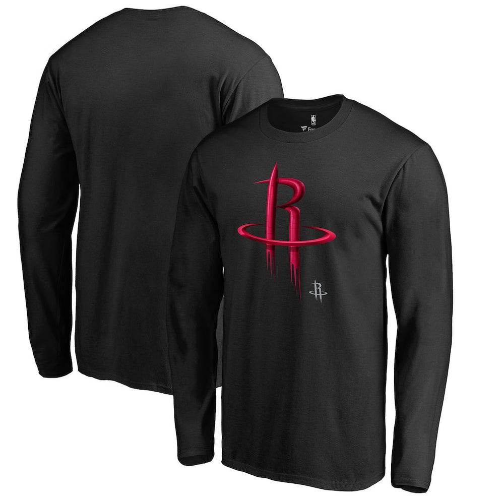 Houston Rockets Midnight Mascot Long Sleeve T-Shirt New