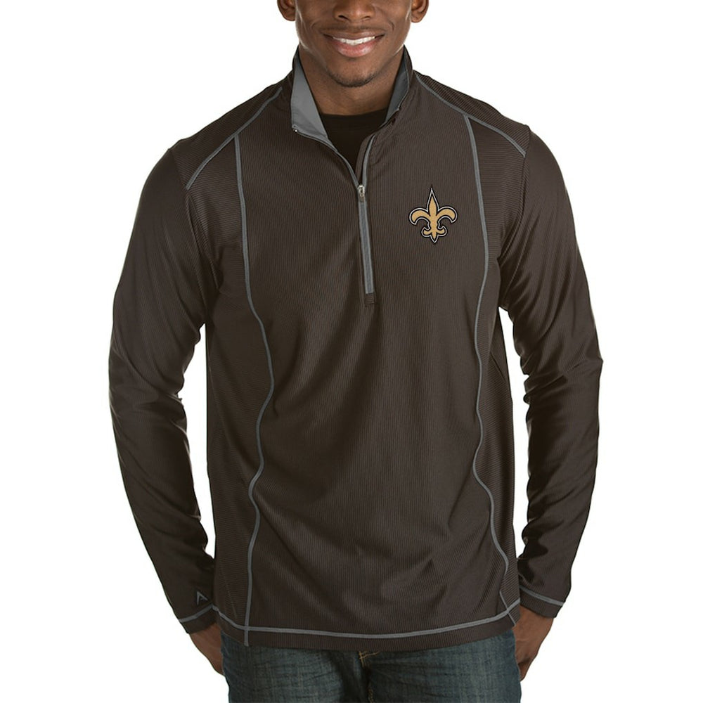 New Orleans Saints Antigua Tempo Half-Zip Pullover Jacket