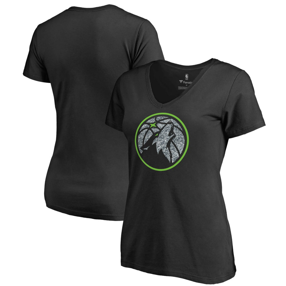 Minnesota Timberwolves Women's Static Logo V-Neck T-Shirt Outlet