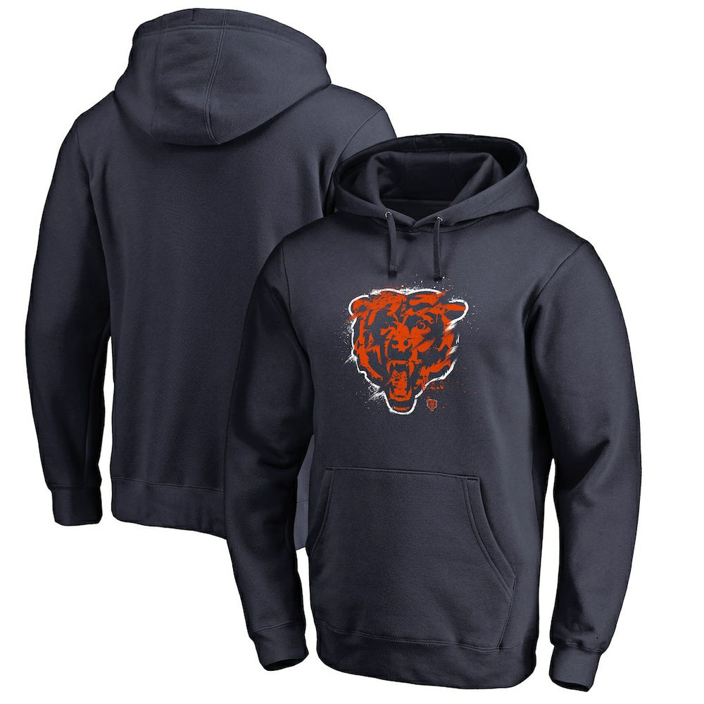 Chicago Bears Splatter Logo Pullover Hoodie