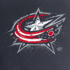 Columbus Blue Jackets Women's Splatter Logo V-Neck T-Shirt Sale