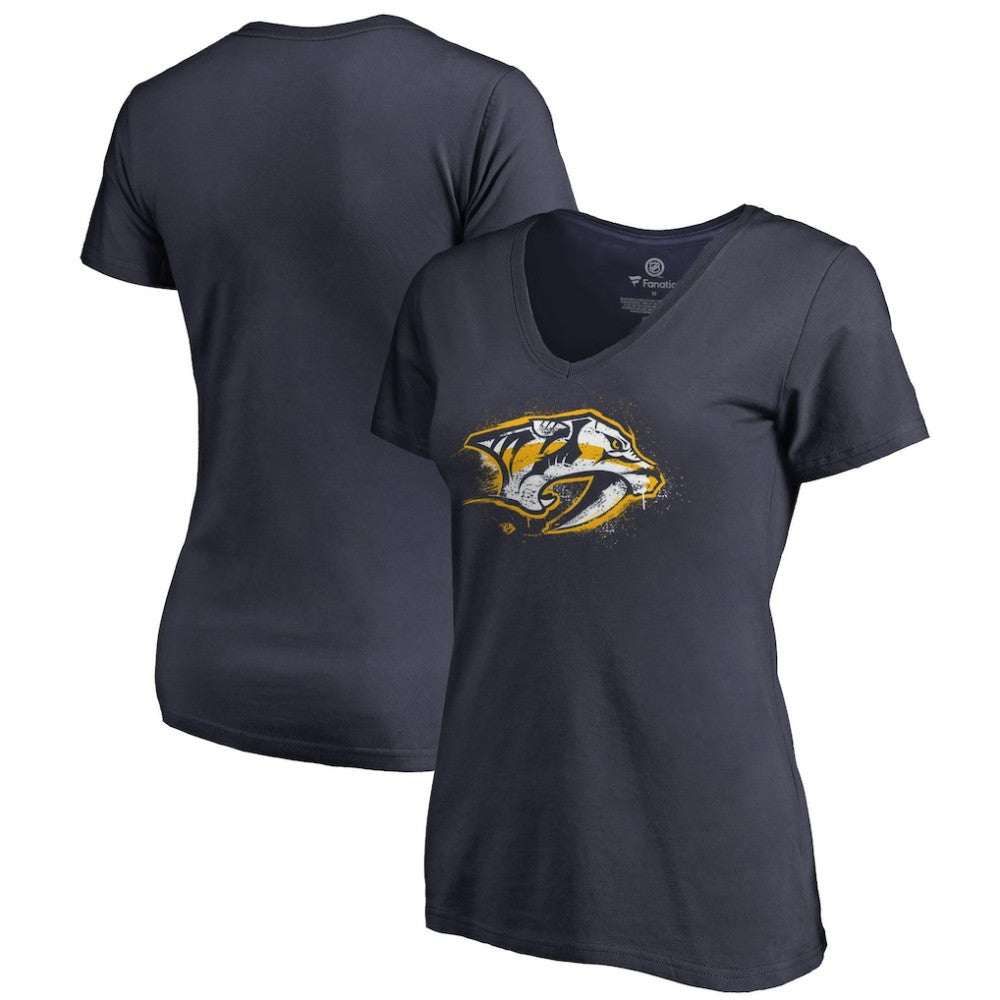 Nashville Predators Women's Splatter Logo V-Neck T-Shirt Online
