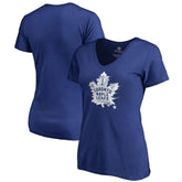 Toronto Maple Leafs Women's Splatter Logo V-Neck T-Shirt Discount
