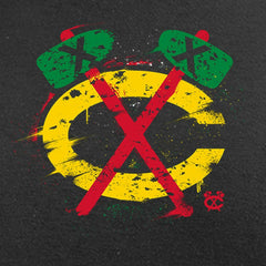 Chicago Blackhawks Splatter Logo Long Sleeve T-Shirt Discount