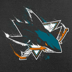 San Jose Sharks Splatter Logo Long Sleeve T-Shirt Outlet
