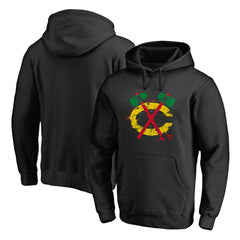 Chicago Blackhawks Splatter Logo Pullover Hoodie Discount