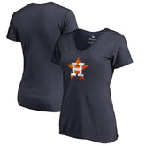 Houston Astros Women's Splatter Logo V-Neck T-Shirt | MLB For sale