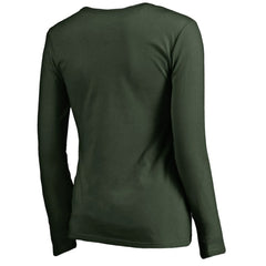 Athletics Women's Splatter Logo Long Sleeve V-Neck T-Shirt | MLB Outlet