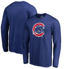 Chicago Cubs Splatter Logo Long Sleeve T-Shirt | MLB Near me