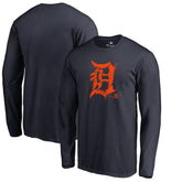 Detroit Tigers Splatter Logo Long Sleeve T-Shirt | MLB US
