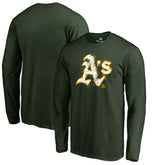 Athletics Splatter Logo Long Sleeve T-Shirt | MLB Shop