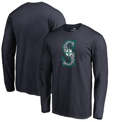 Seattle Mariners Splatter Logo Long Sleeve T-Shirt | MLB Near me