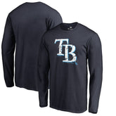 Tampa Bay Rays Splatter Logo Long Sleeve T-Shirt | MLB On Sale