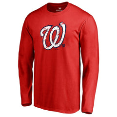 Washington Nationals Splatter Logo Long Sleeve T-Shirt | MLB Sale