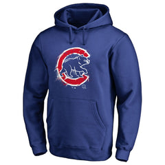 Chicago Cubs Splatter Logo Pullover Hoodie | MLB New