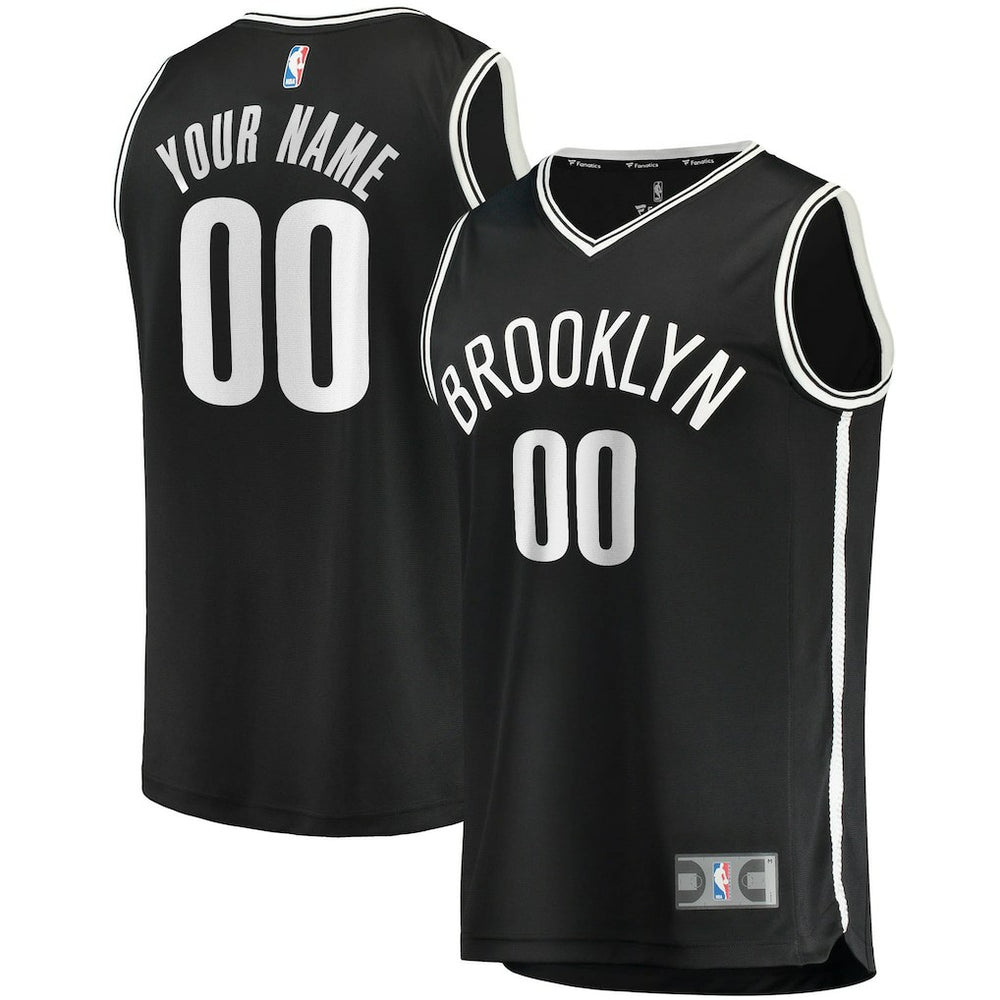 Brooklyn Nets Fast Break Custom Replica Jersey Black Discount