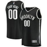 Brooklyn Nets Fast Break Custom Replica Jersey Black Discount