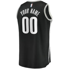 Brooklyn Nets Fast Break Custom Replica Jersey Black Discount