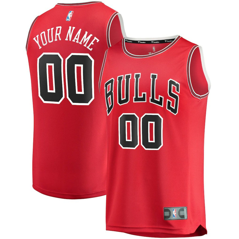 Chicago Bulls Fast Break Custom Replica Jersey Red sale Discount