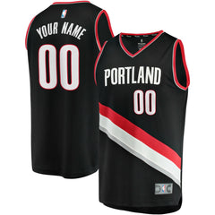 Portland Trail Blazers Fast Break Custom Replica Jersey Black On Sale
