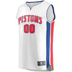 Detroit Pistons Fast Break Custom Replica Jersey White sale Discount