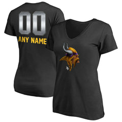 Minnesota Vikings Women's Personalized Midnight Mascot T-Shirt